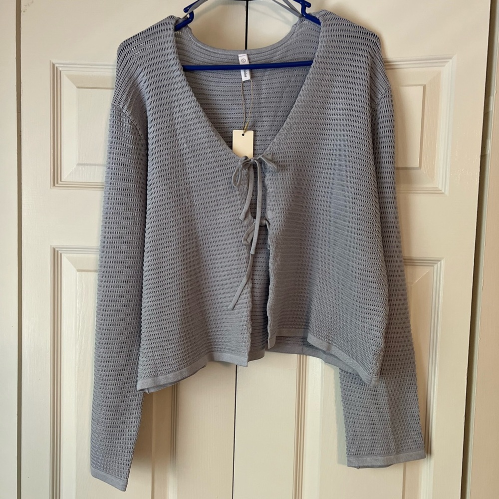 Roolee Gray Knit Cardigan